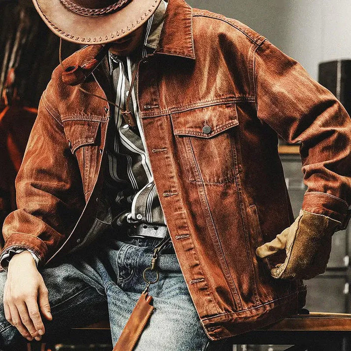 Veste homme rétro col rabattu - Image 2