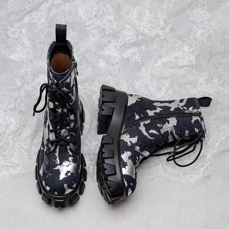 Bottes militaires à lacets avec fermeture éclair latérale - Image 4