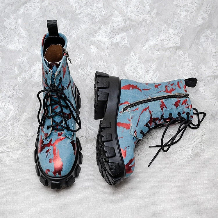 Bottes militaires à lacets avec fermeture éclair latérale - Image 5