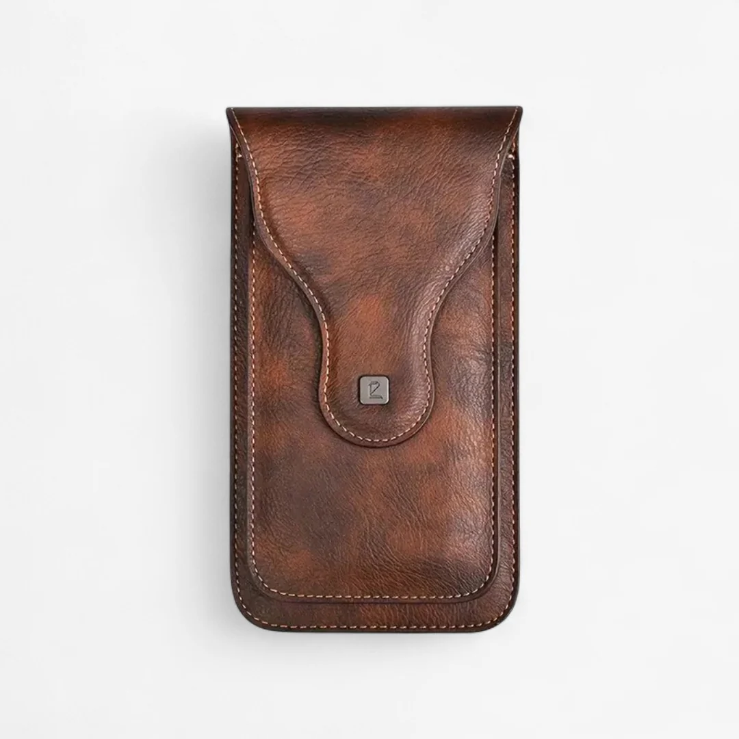Sac banane en cuir élégant avec boucle métallique