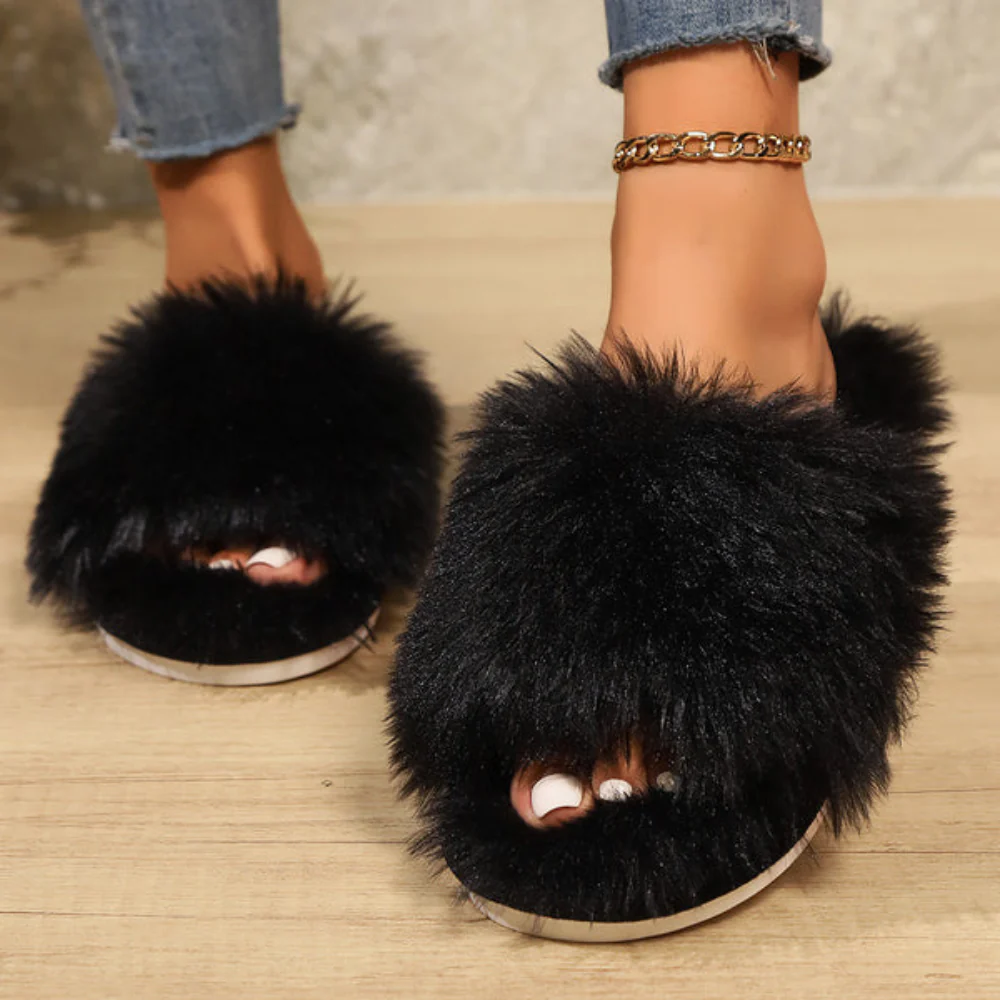 Chaussons bout ouvert doublure moelleuse - Image 6