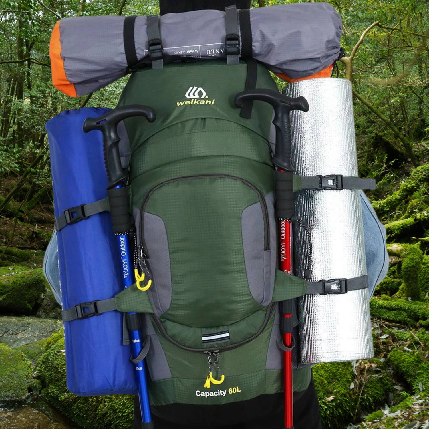Sac à dos randonnée étanche 60L grande capacité - Image 11