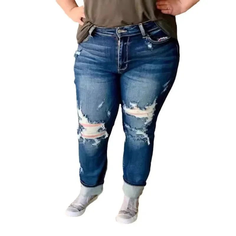 Jean femme coupe décontractée poches latérales - Image 2