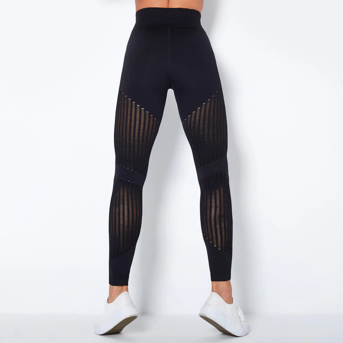 Leggings taille haute femme avec découpes géométriques - Image 11