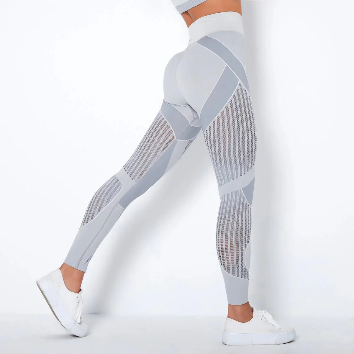 Leggings taille haute femme avec découpes géométriques - Image 18
