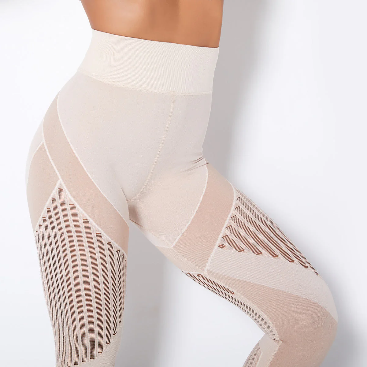 Leggings taille haute femme avec découpes géométriques - Image 20