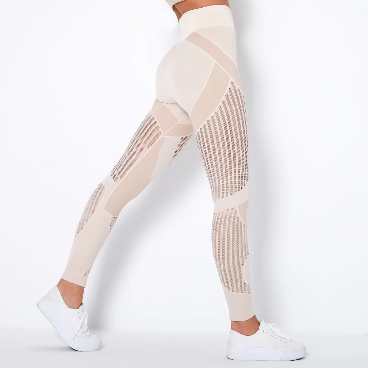 Leggings taille haute femme avec découpes géométriques - Image 21