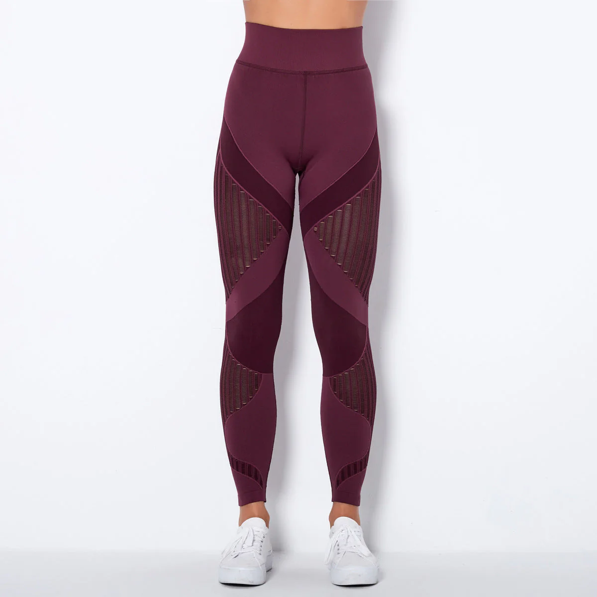 Leggings taille haute femme avec découpes géométriques - Image 6