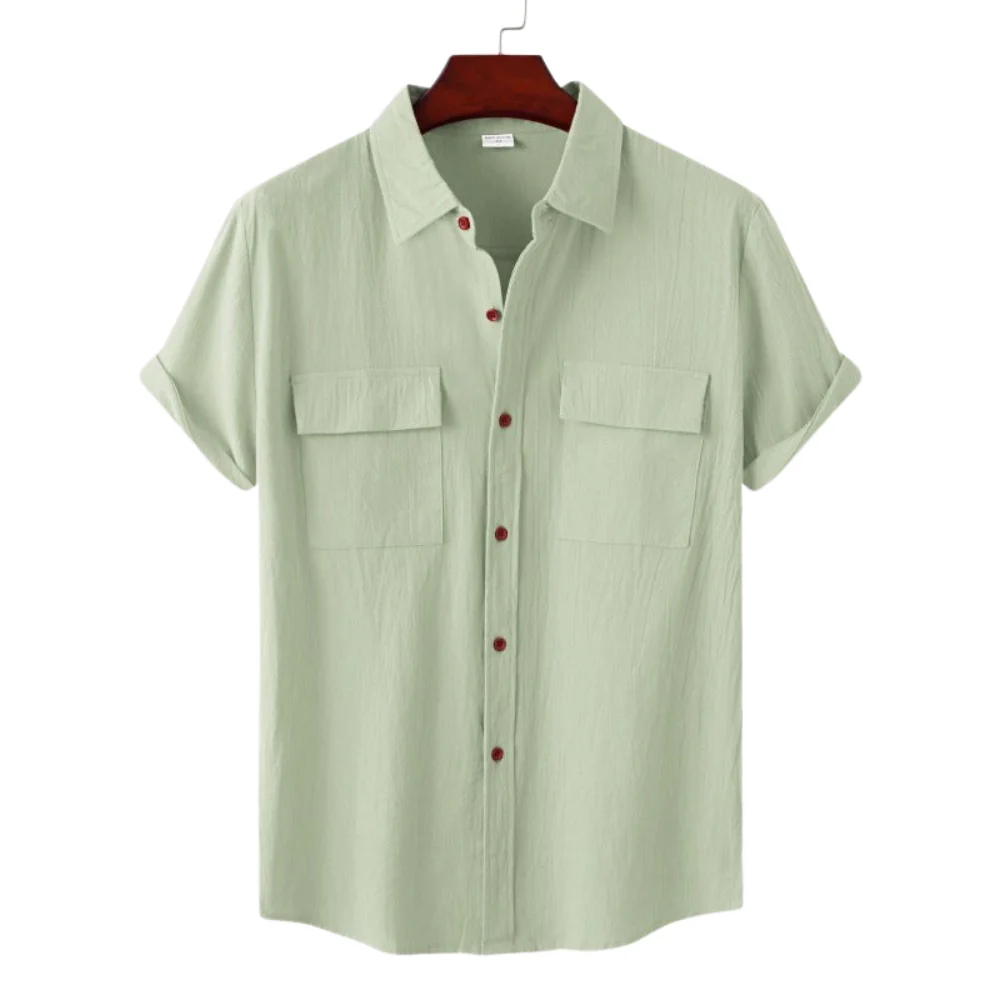 Chemise à Manches Courtes avec Col Rabattu