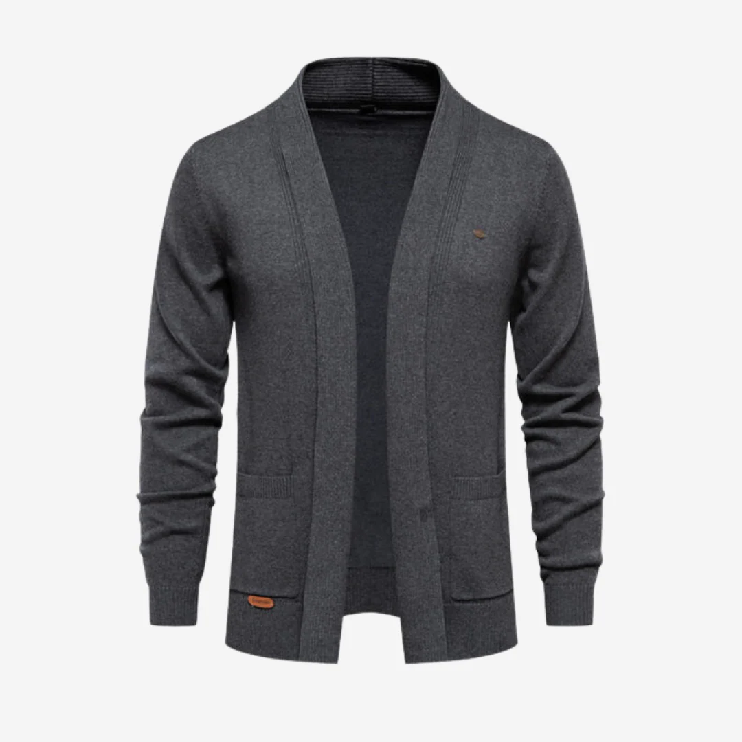 Cardigan homme ouvert sur le devant en maille