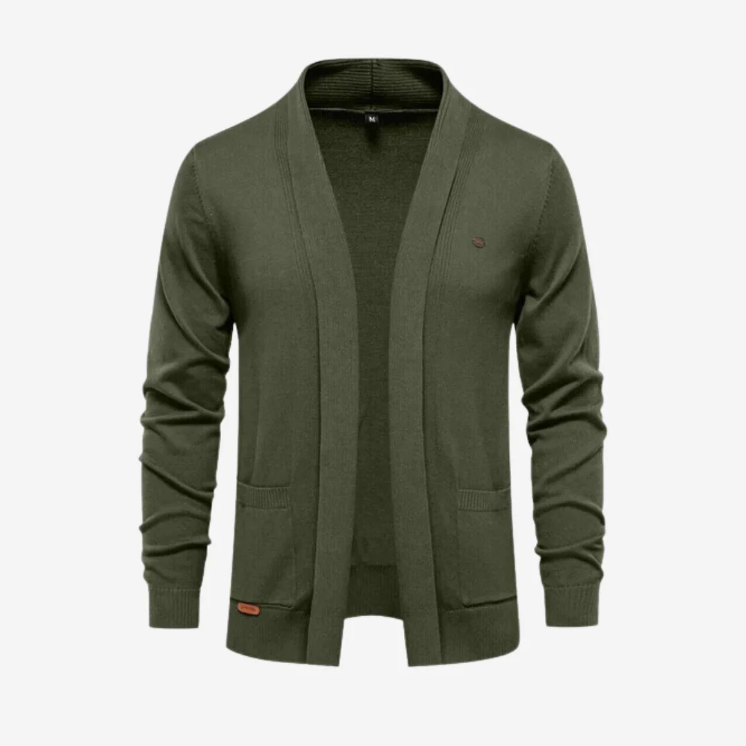 Cardigan homme ouvert sur le devant en maille - Image 2