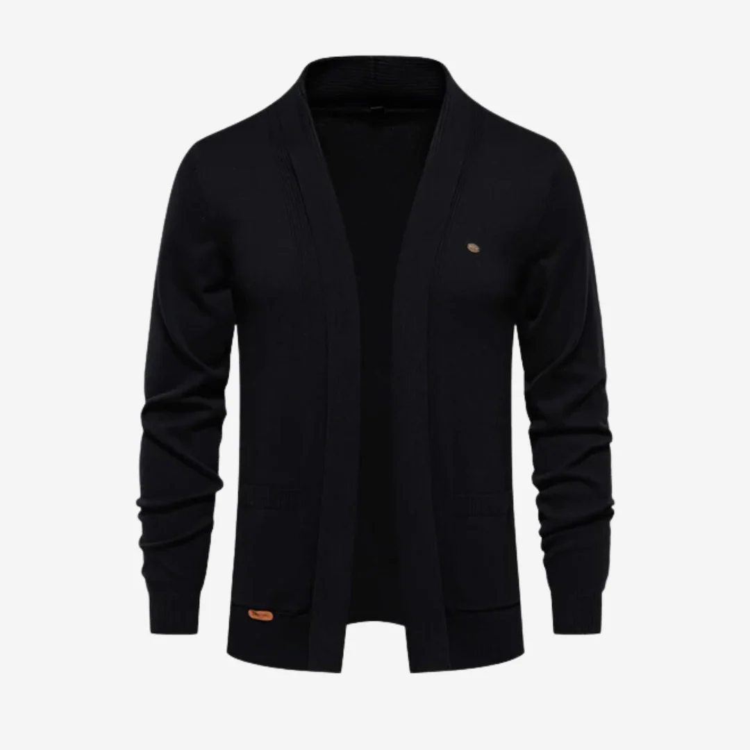 Cardigan homme ouvert sur le devant en maille - Image 4