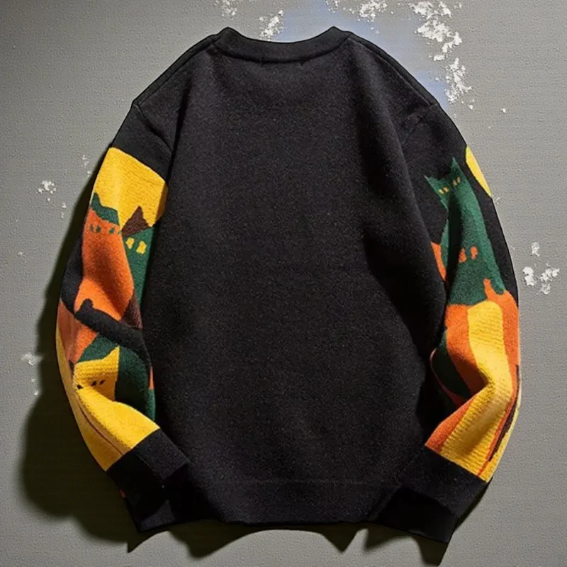 Pull femme imprimé chat col rond manches longues - Image 3
