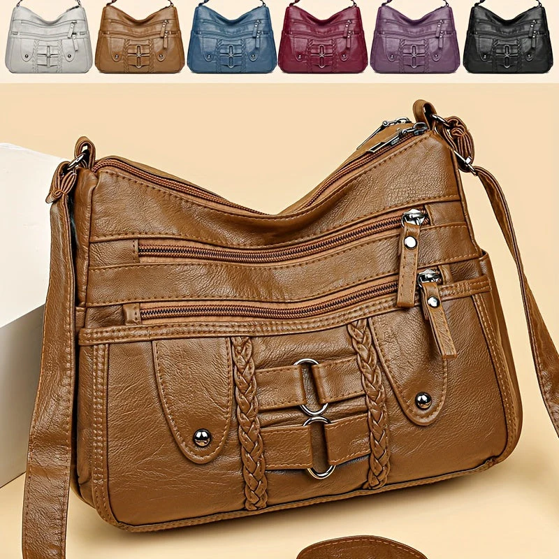 Sac Bandoulière Moderne avec Fermetures Multiples - Image 6