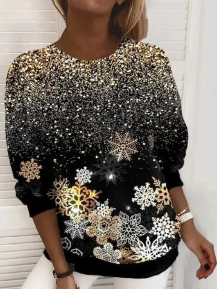 Sweat élégant à manches longues avec motif imprimé festi - Image 2