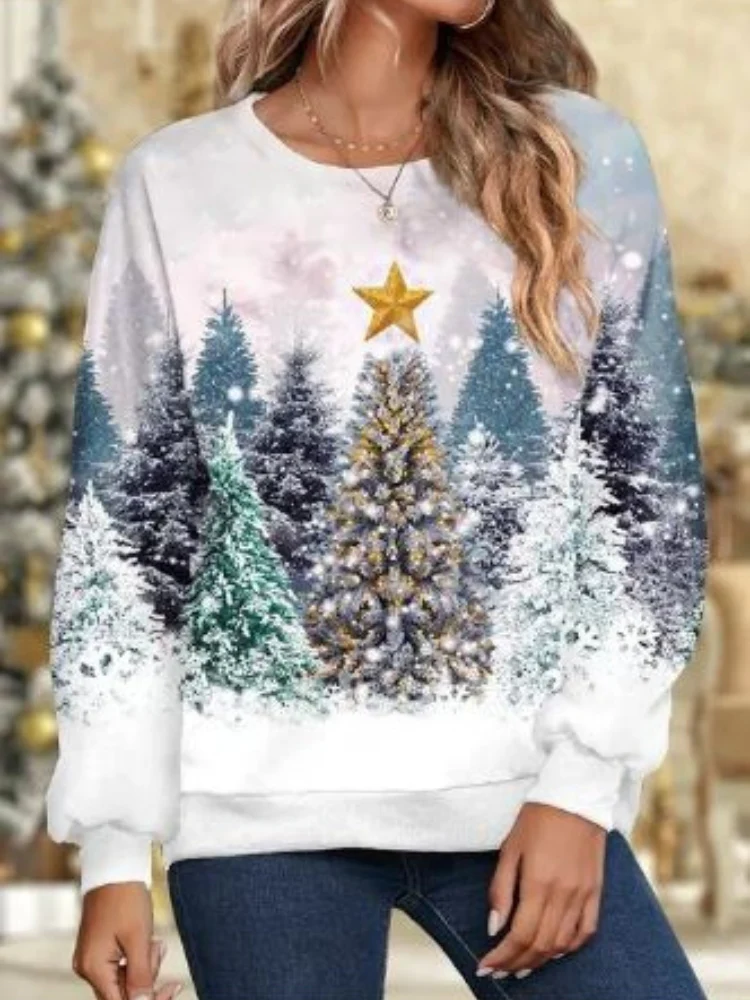 Sweat élégant à manches longues avec motif imprimé festi - Image 5