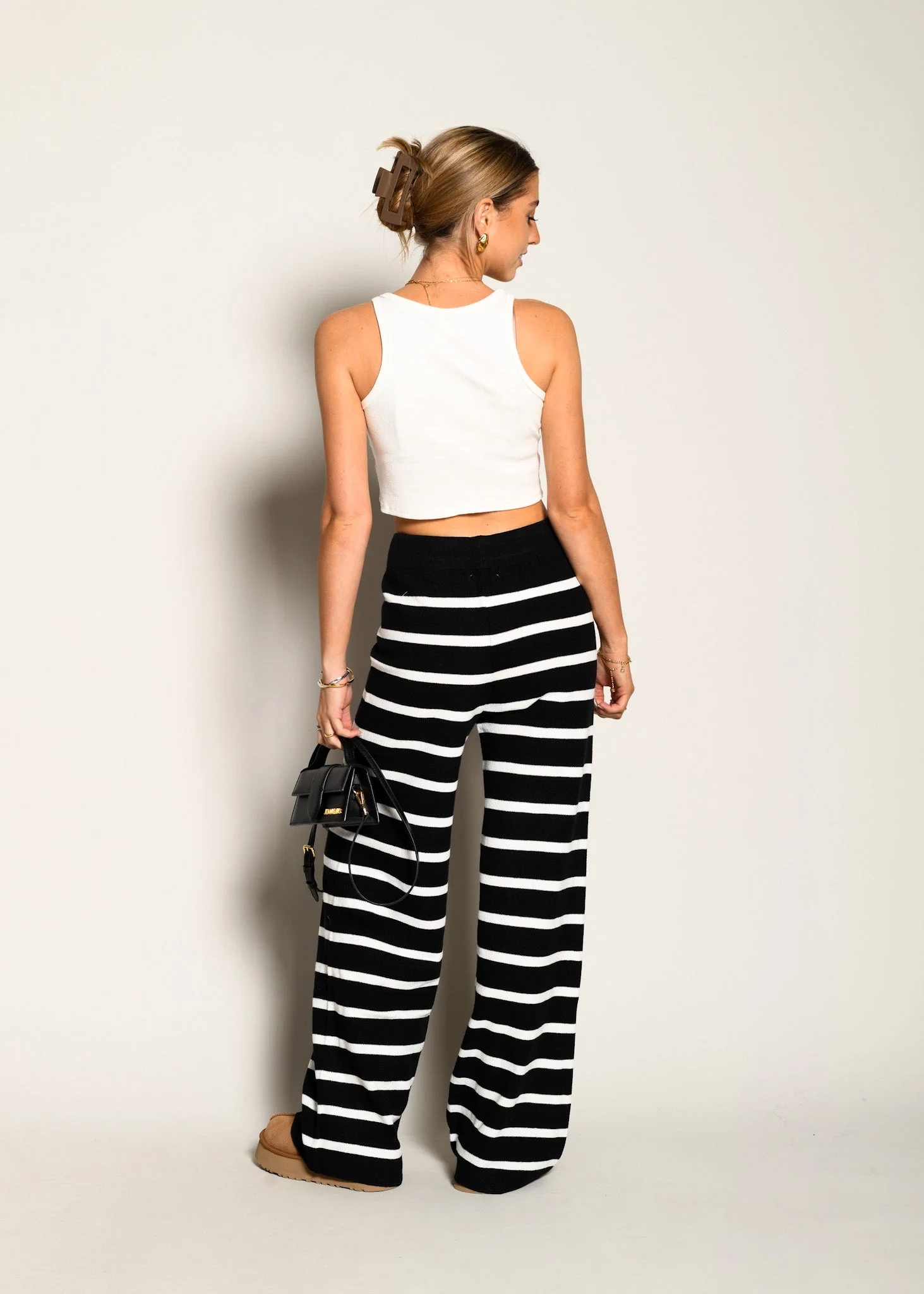 Pantalon rayé femme taille ajustable - Image 9