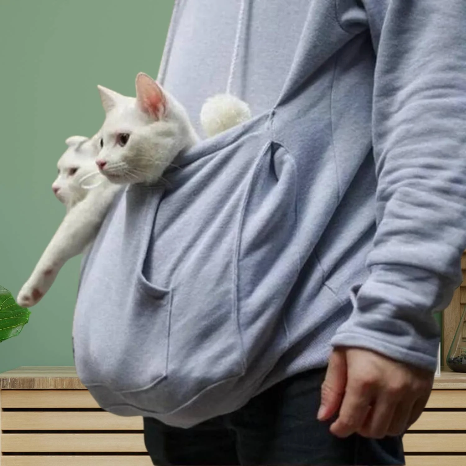 Pull femme anti-poils avec pochette pour animal - Image 9