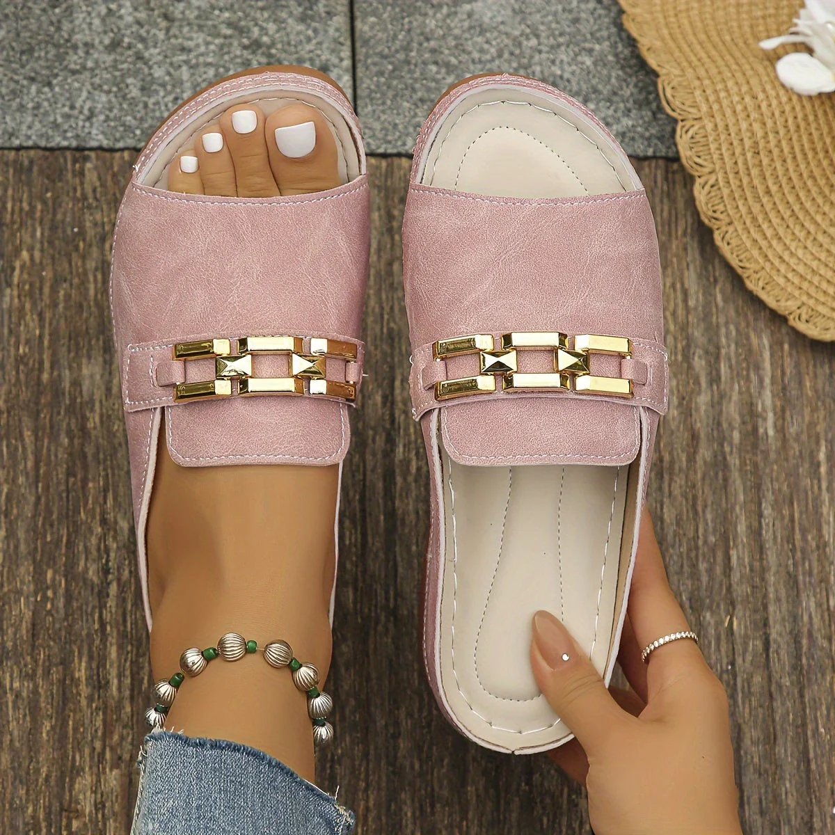 Sandales compensées femme bout ouvert - Image 11