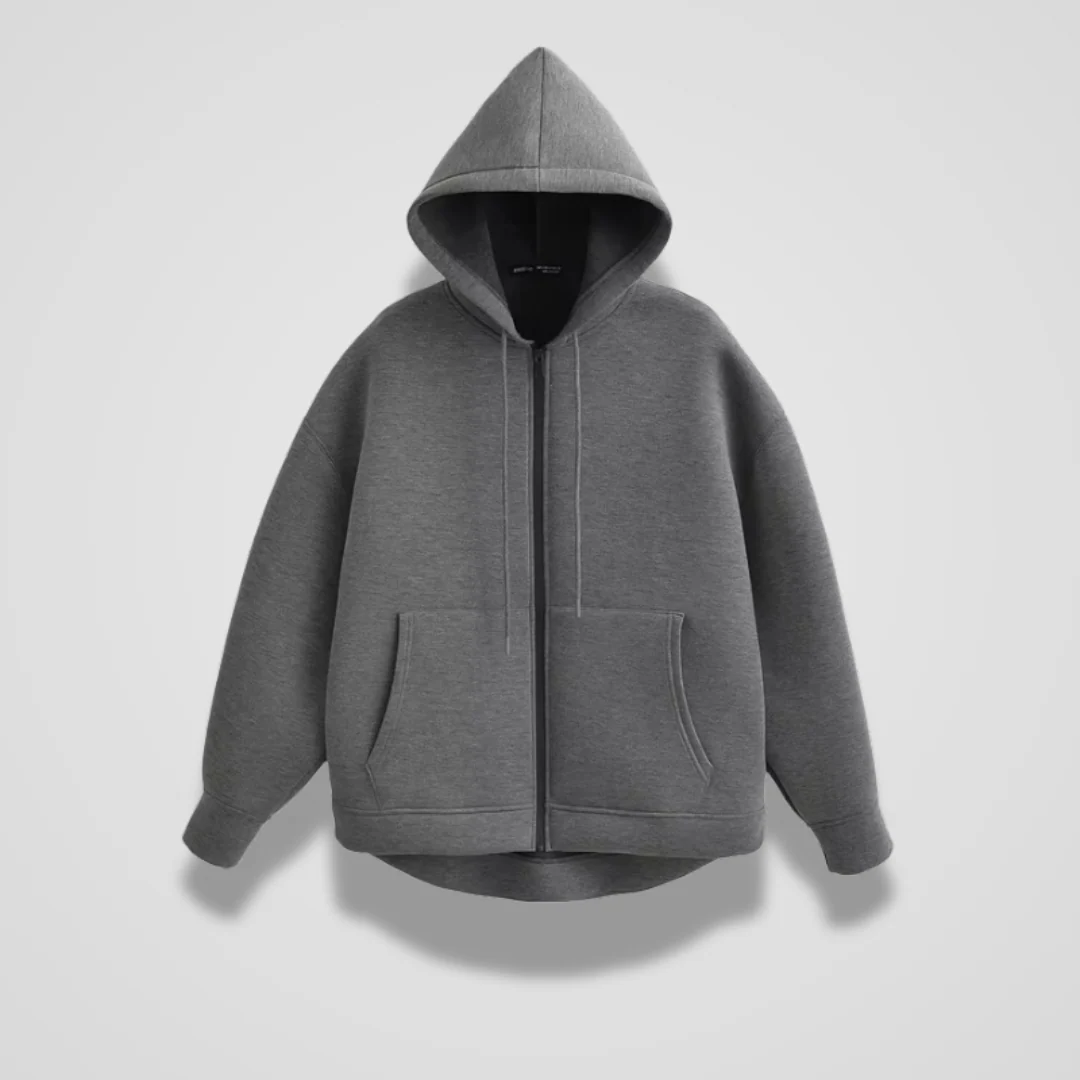Sweat à capuche zippé femme oversize - Image 2
