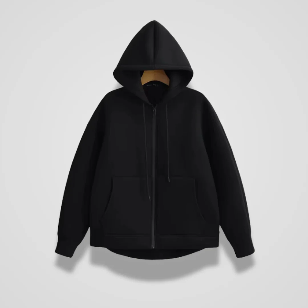 Sweat à capuche zippé femme oversize - Image 3