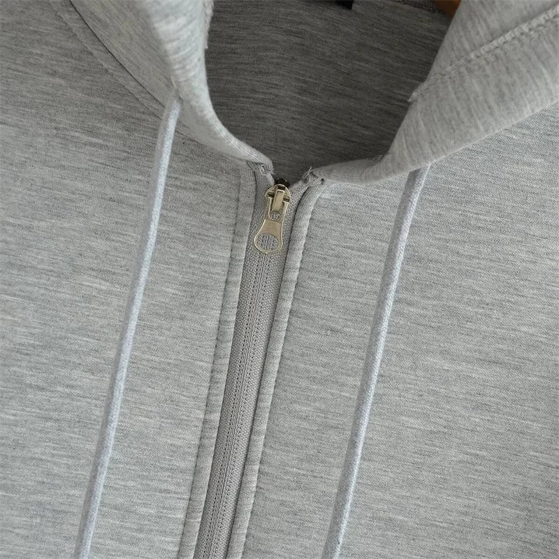 Sweat à capuche zippé femme oversize - Image 6