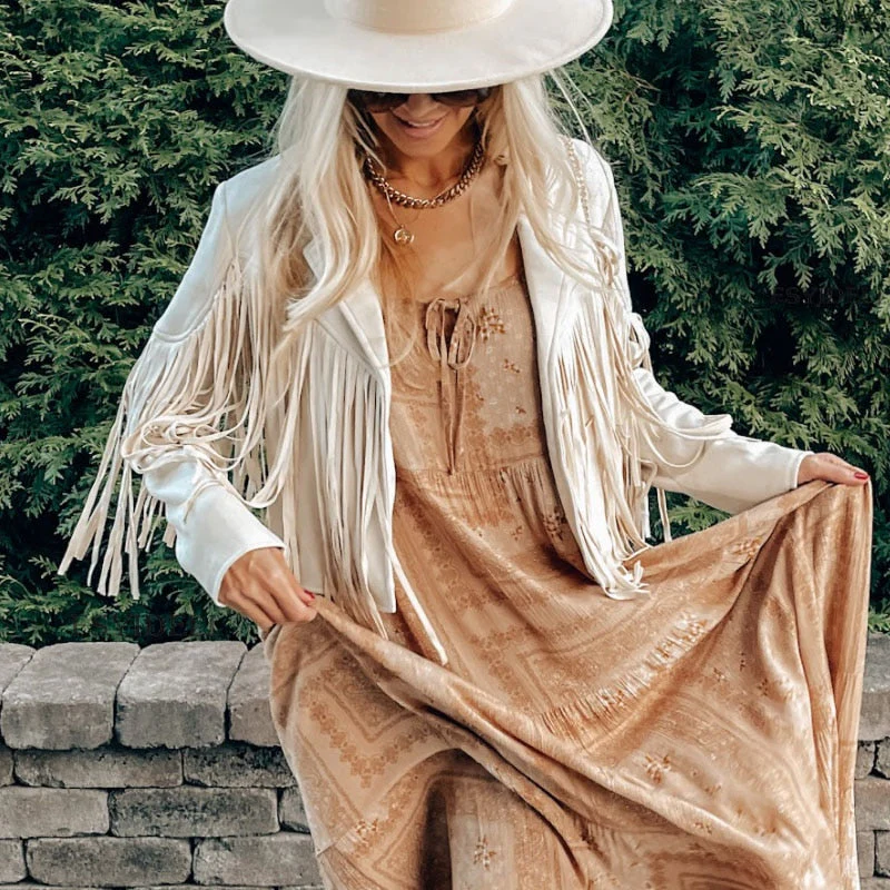 Veste à franges femme manches longues - Image 10