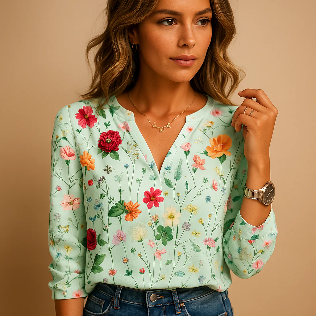 Chemisier Classique Imprimé Floral - Image 3
