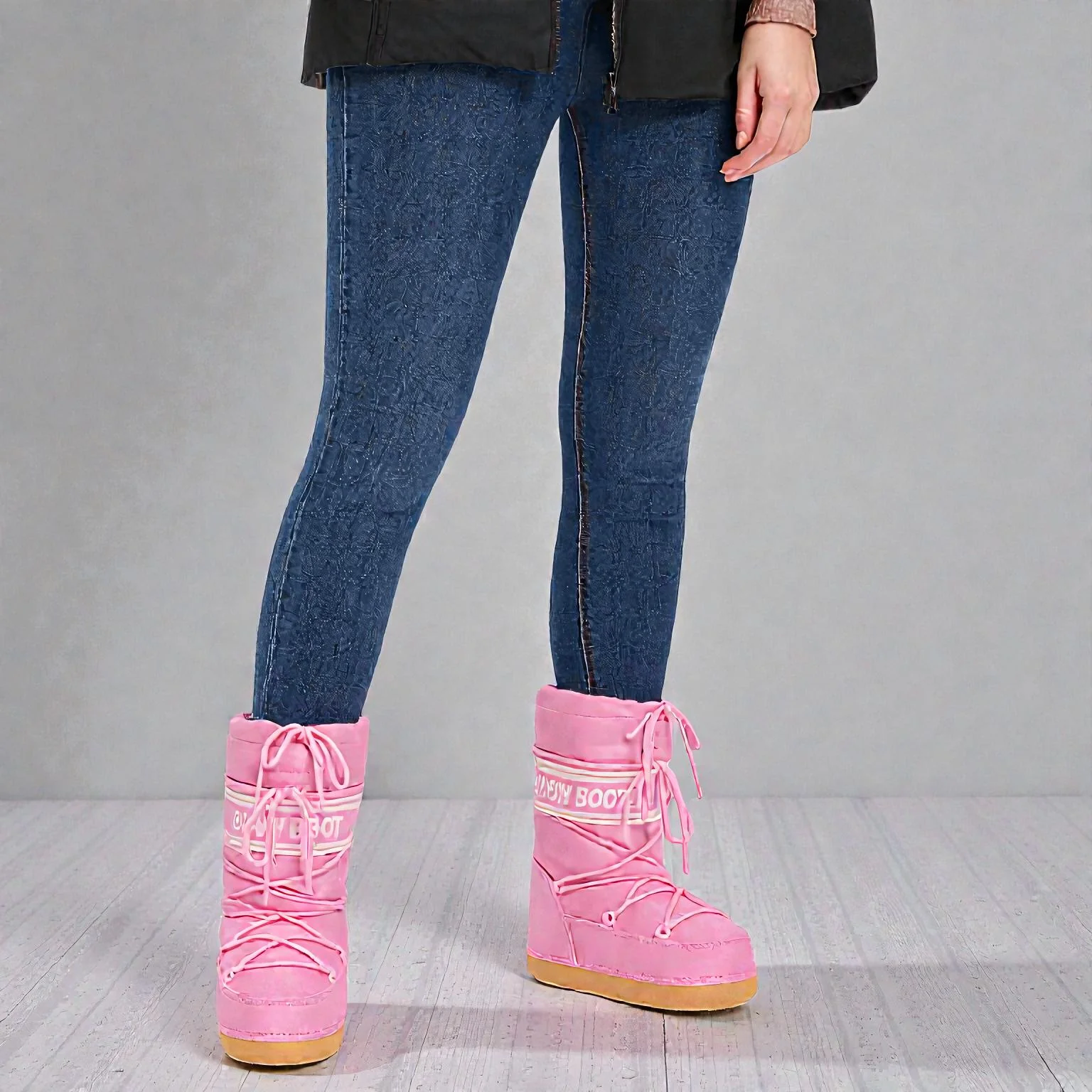 Mila – Bottines mi-mollet à lacets, bout rond - Image 4