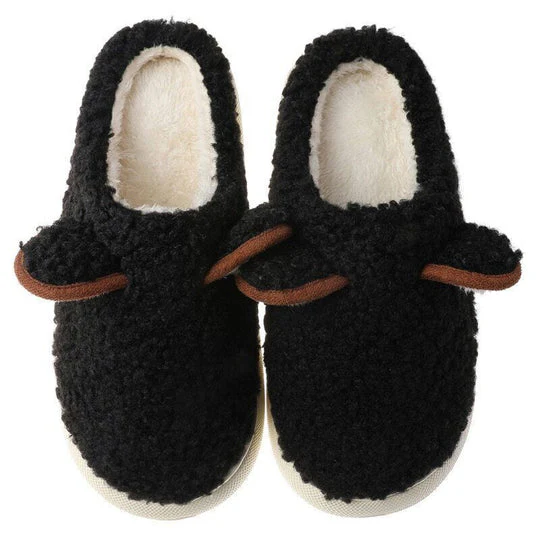 Chaussons femme plats antidérapants doublés fourrure - Image 4