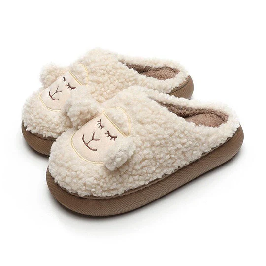 Chaussons femme plats antidérapants doublés fourrure - Image 5