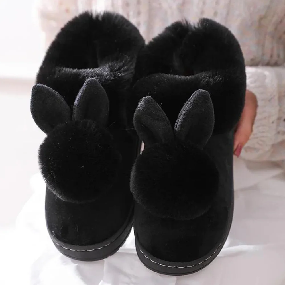 Milo – Pantoufles confortables avec détails duveteux et oreilles de lapin - Image 2