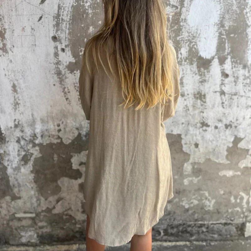 Ensemble deux pièces femme chemise oversize manches longues - Image 9
