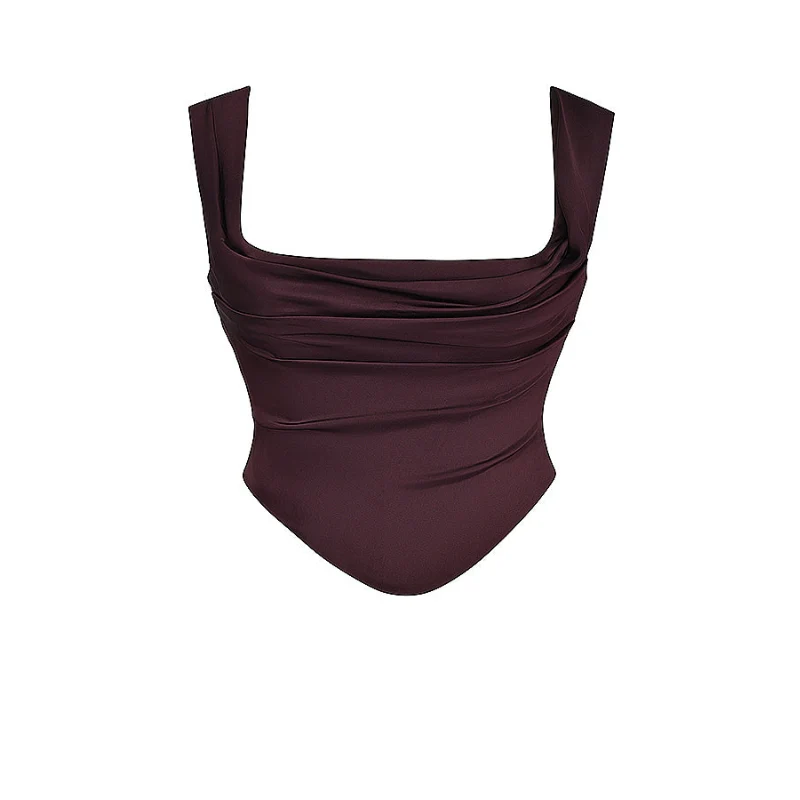 Ensemble femme 2 pièces haut court & jupe drapée - Image 15