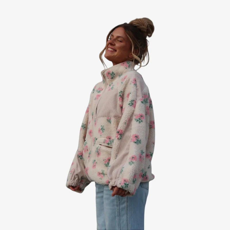 Mira – Veste ample à manches longues avec zip et poches - Image 2