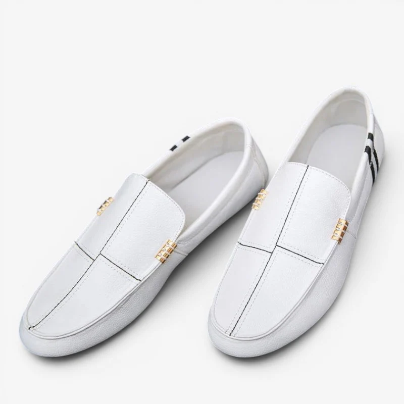 Mocassins à enfiler pour homme avec bout rond