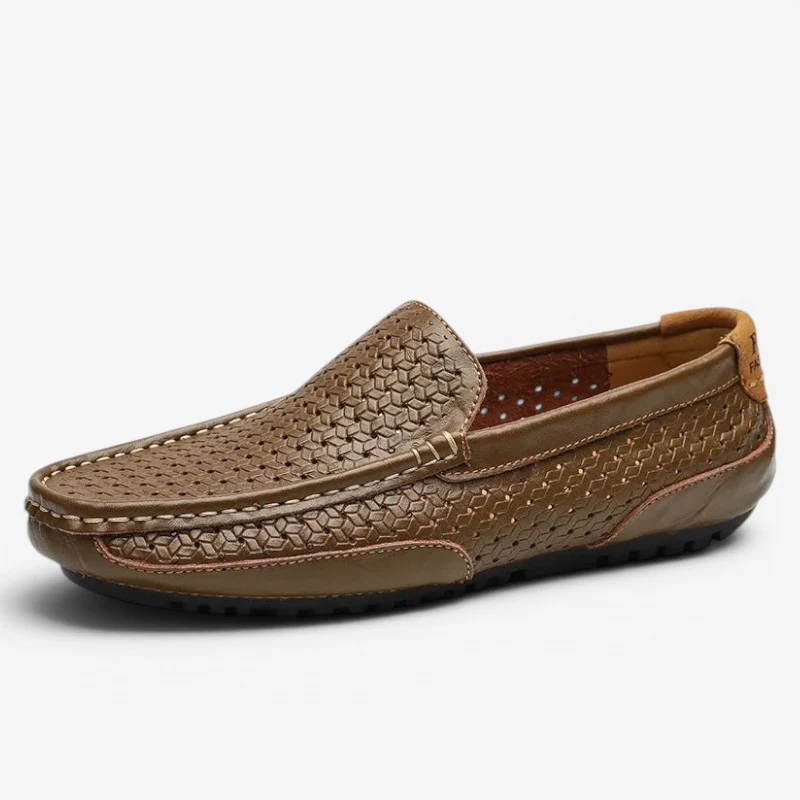 Mocassins homme à enfiler avec motif perforé - Image 2