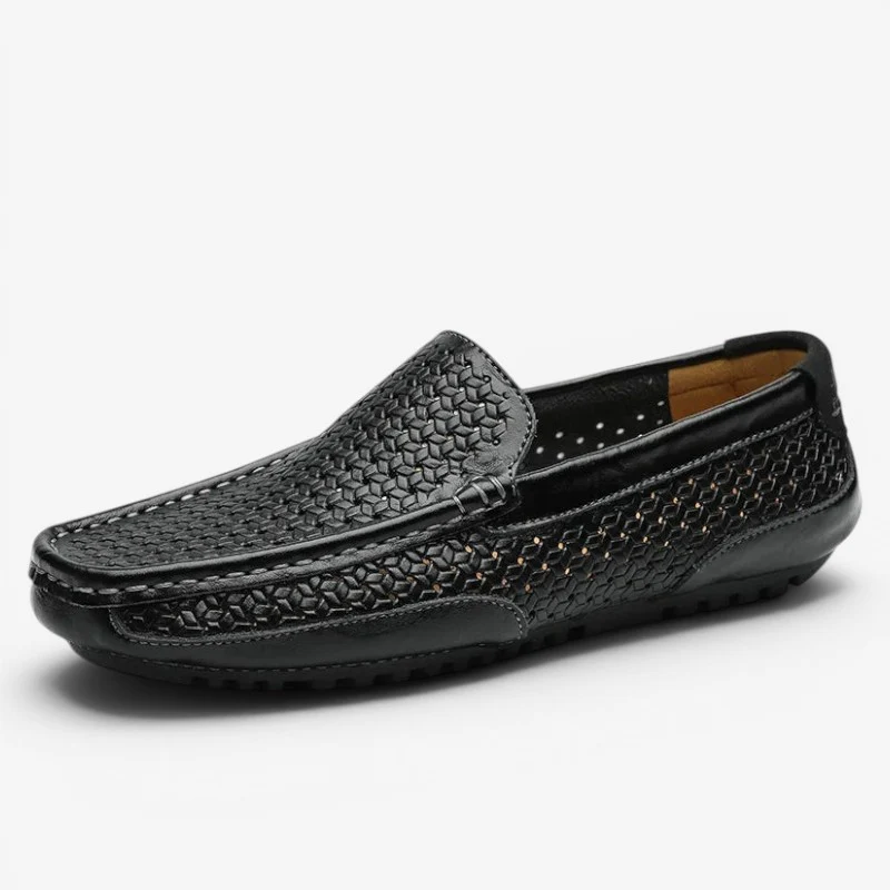 Mocassins homme à enfiler avec motif perforé - Image 3