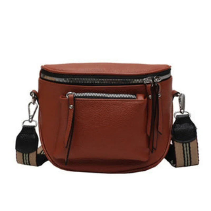 Sac bandoulière avec bandoulière réglable et poches zippées - Image 4