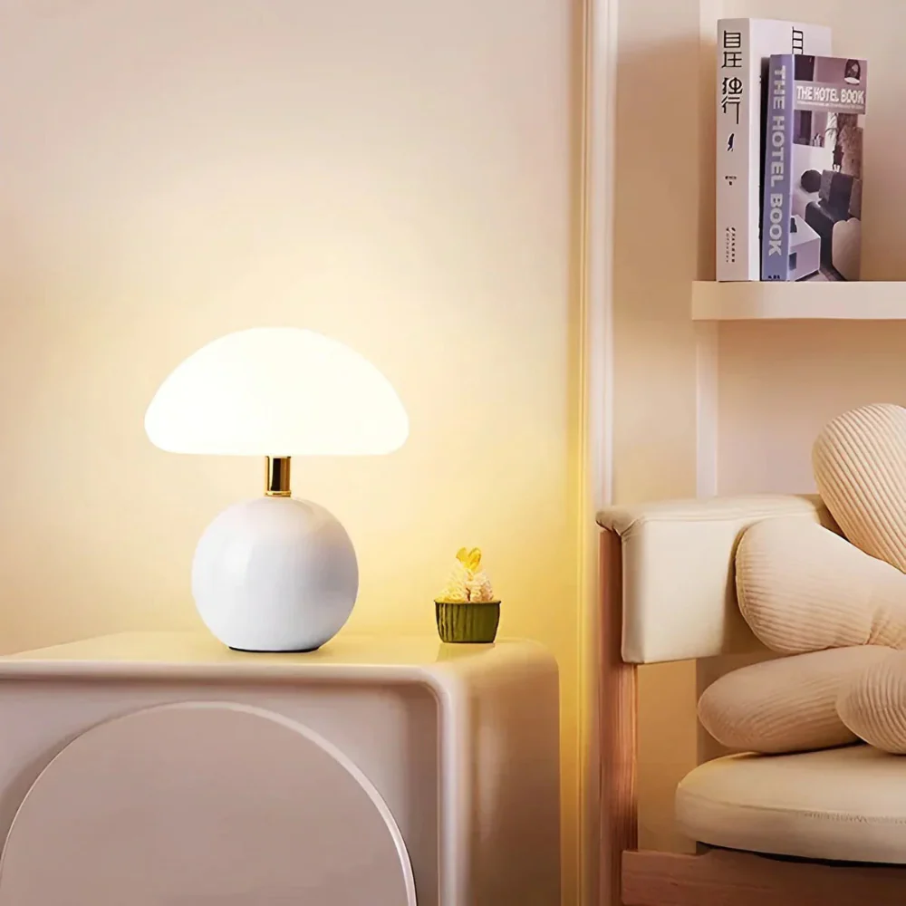 Lampe Champignon Moderne avec Lumière Douce