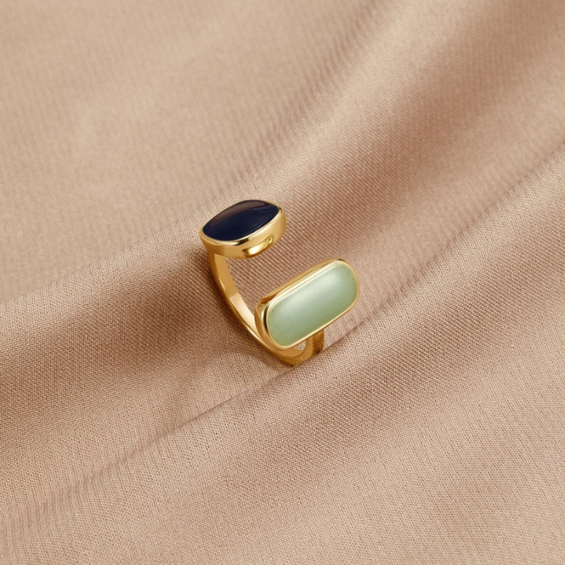 Bague Warp Élégante en Aigue-Marine - Image 3