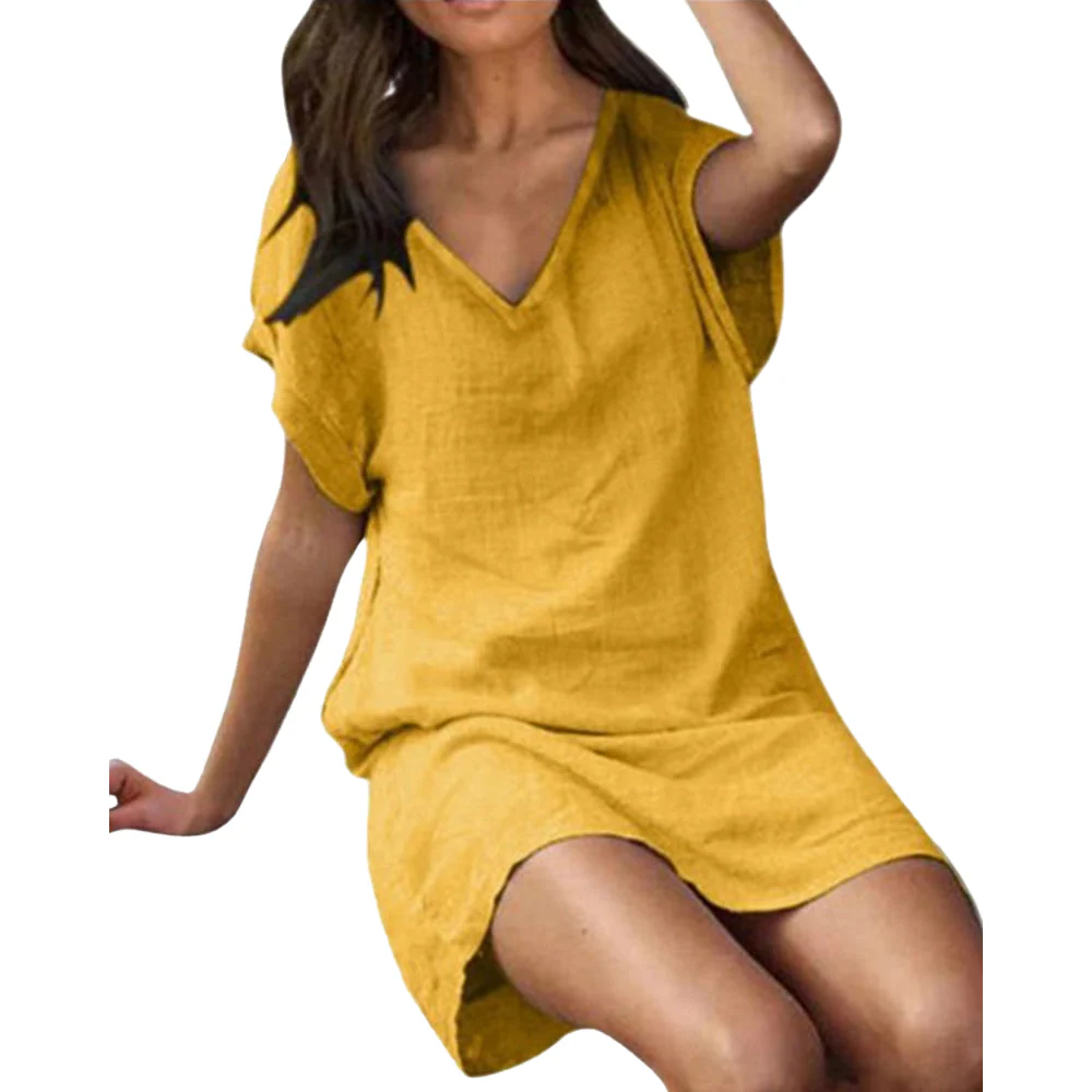 Robe décontractée femme en polyester fluide - Image 2