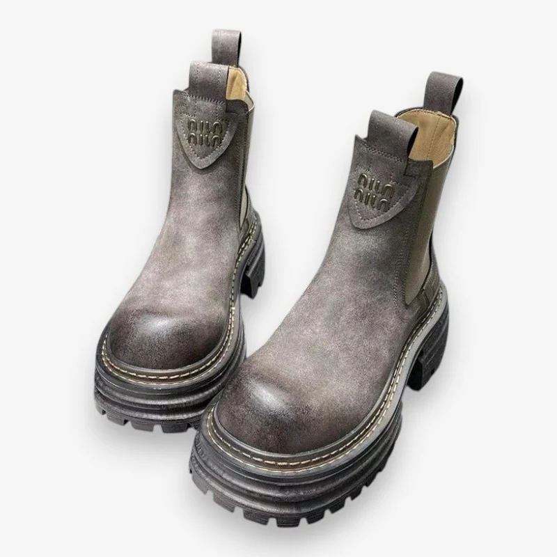 Naomi – Bottes épaisses à semelle antidérapante avec grosse boucle - Image 3
