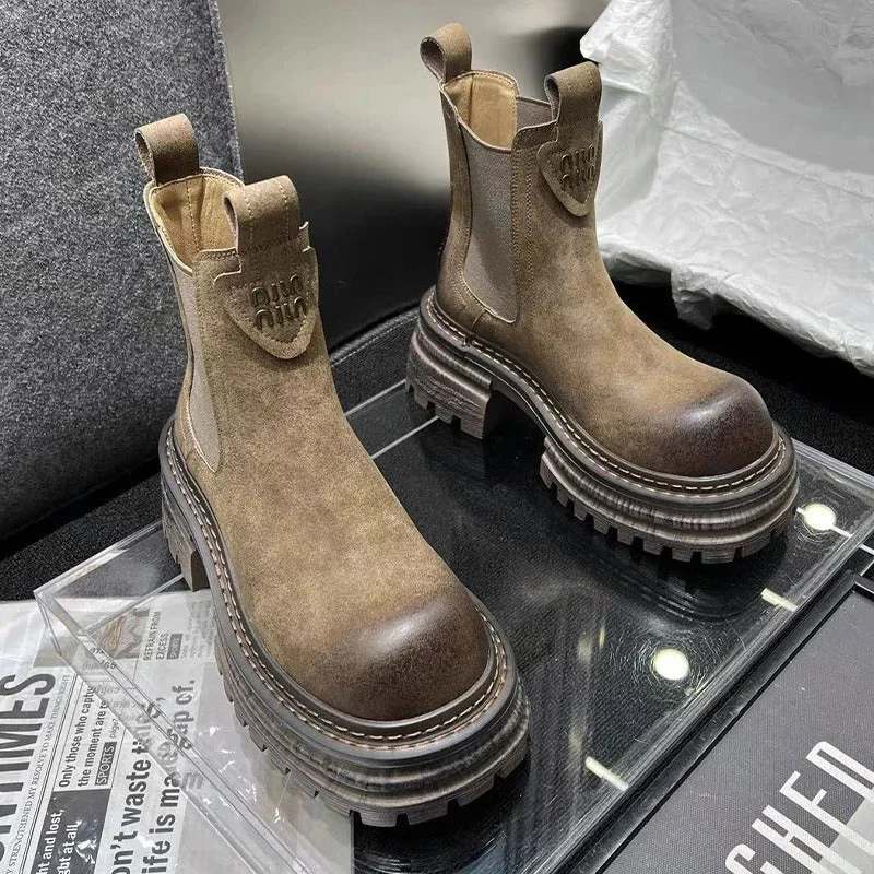 Naomi – Bottes épaisses à semelle antidérapante avec grosse boucle - Image 5