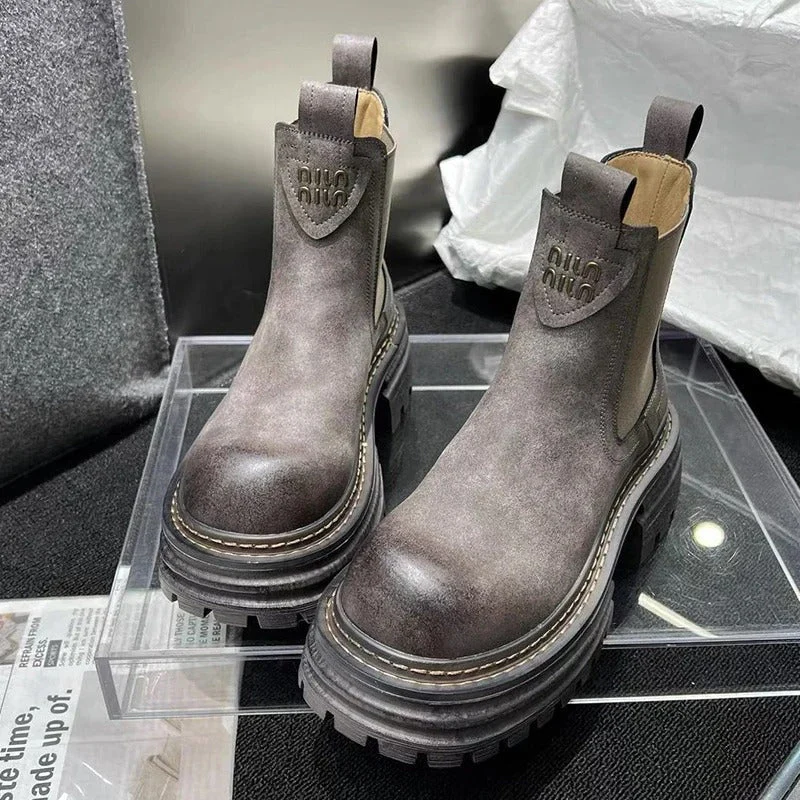 Naomi – Bottes épaisses à semelle antidérapante avec grosse boucle - Image 6