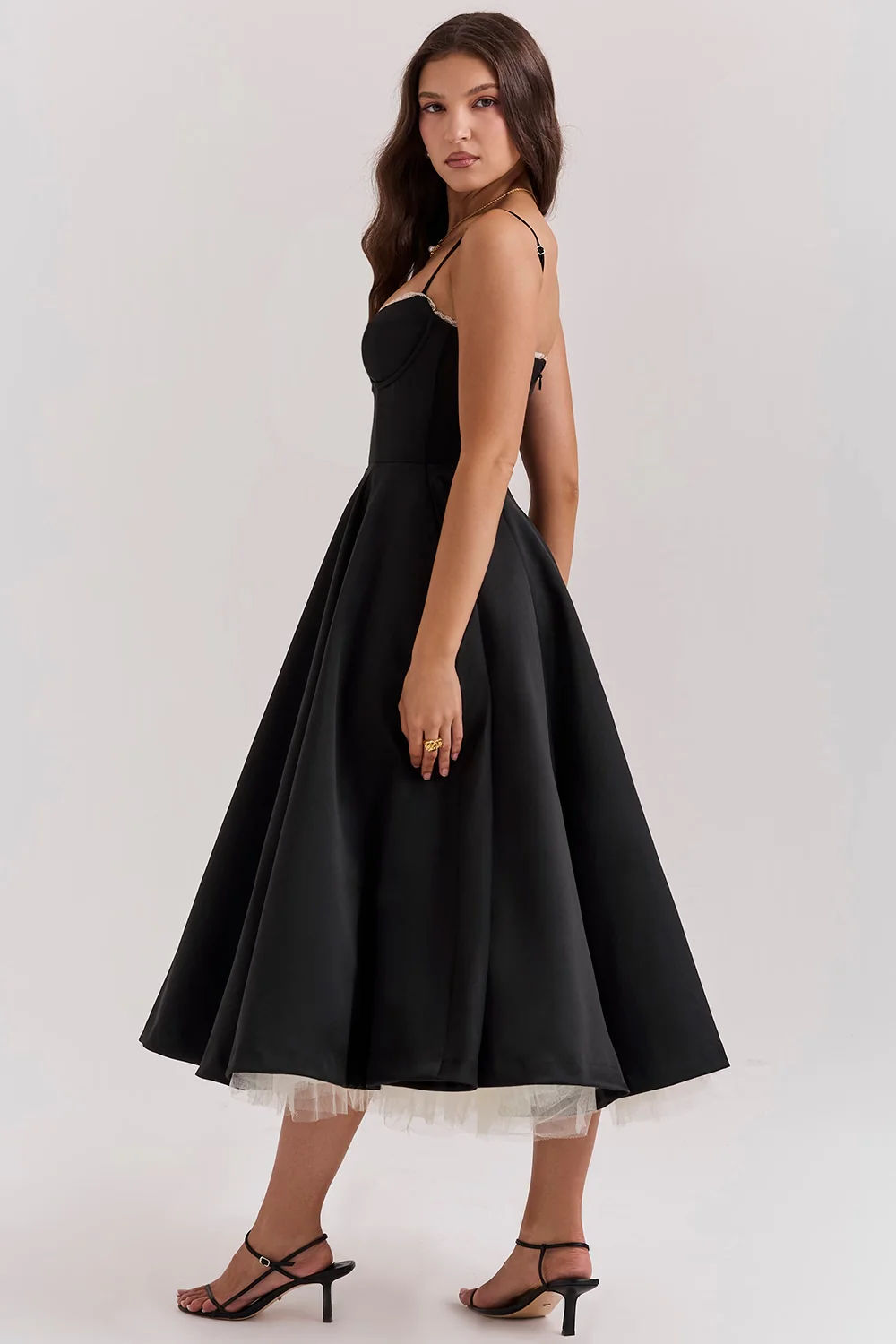 Robe midi femme bretelles fines réglables - Image 5