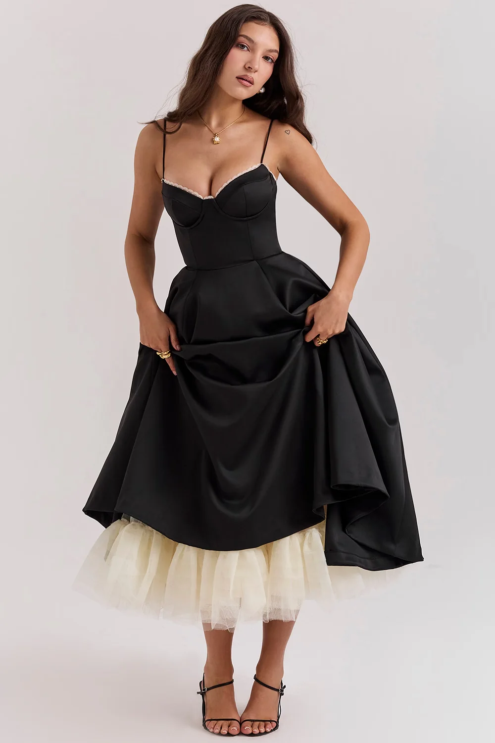 Robe midi femme bretelles fines réglables - Image 6