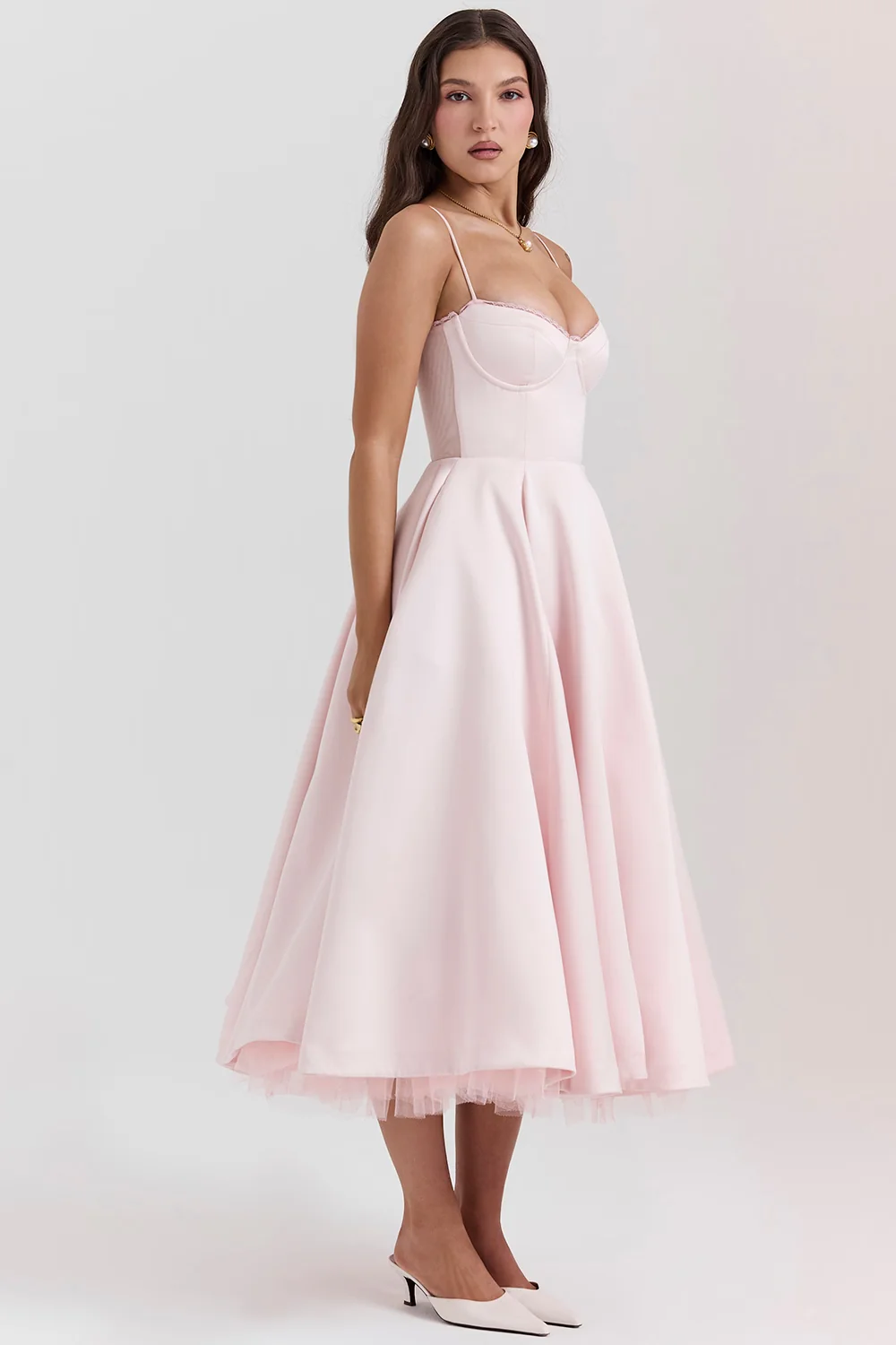 Robe midi femme bretelles fines réglables - Image 7