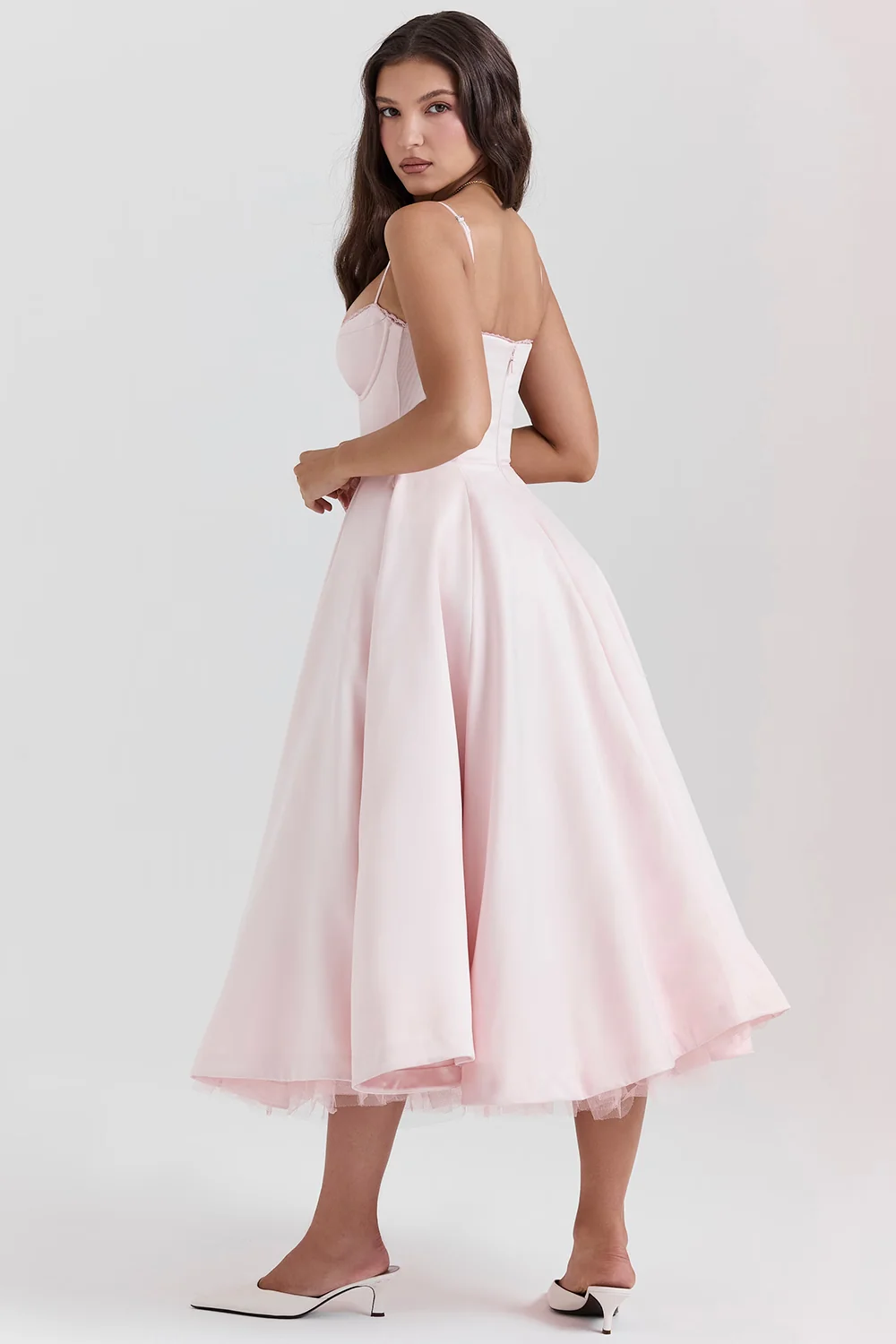 Robe midi femme bretelles fines réglables - Image 8
