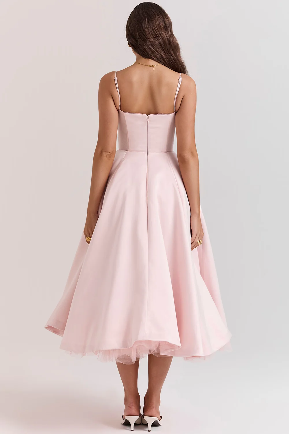 Robe midi femme bretelles fines réglables - Image 9